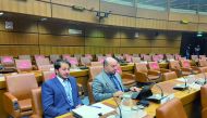 The delegation of the State of Qatar was headed by the Director of the Legal Affairs Department at the Ministry of Commerce and Industry Hilal bin Mohammed Al Khulaifi, and Majid bin Khalid Al Ghanim, a legal specialist from the same department.