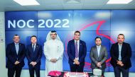 CEO at Vodafone Qatar Sheikh Hamad Abdulla Jassim Al Thani and other officials during the event.