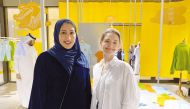 CEO and Founder of Baby Elephant Organic Wear, Aysha Almudahka (left) and Partner Ieva Simkiene during their Winter Collection launch at M7 in Msheireb.