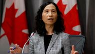 Canada's chief public health officer, Dr. Theresa Tam, attends a news conference as efforts continue to help slow the spread of coronavirus disease (COVID-19) in Ottawa, Ontario, Canada March 23, 2020. REUTERS/Blair Gable/File Photo