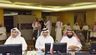 Qatar Chamber Chairman Sheikh Khalifa bin Jassim Al Thani and other officials during the 32nd meeting of the Board of Directors of the Islamic Chambers of Commerce, Industry and Agriculture (ICCIA) held in Makkah.