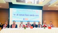 Officials, guests and Nepal community members at the event. 