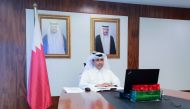 Kahramaa President Eng Issa bin Hilal Al Kuwari attending the virtual meeting of 11th AREC Executive Office.