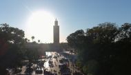 An aerial view of Jemaa el-Fna square and Koutoubia Mosque in Marrakech, Morocco November 8, 2021. REUTERS/Ilan Rosenberg/File Photo