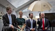 FILE PHOTO: Donald Trump (R) along with his children Eric (L), Ivanka (2nd L) and Donald Jr. attend a ceremony announcing a new hotel and condominium complex in Vancouver, British Columbia June 19, 2013. REUTERS/Andy Clark
