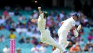 Australia's Marnus Labuschagne attempts a catch from England's Stuart Broad Dan Himbrechts/AAP Image via REUTERS