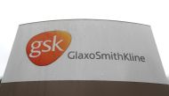 A GlaxoSmithKline (GSK) logo is seen at the GSK research centre in Stevenage, Britain November 26, 2019. REUTERS/Peter Nicholls/File Photo