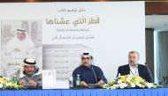 H E Sheikh Faisal bin Qassim Al Thani, Minister of State and President of Qatar National Library H E Hamad bin Abdulaziz Al Kawari and Bachar Chebaro HBKU Press Executive Director, during the launch of Qatar We Lived. PHOTO: AMR DIAB