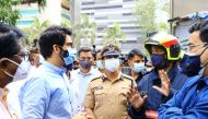 Minister visiting the site. 