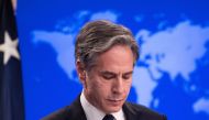 US Secretary of State Antony Blinken speaks about Russia and Ukraine during a briefing at the State Department in Washington, U.S., January 26, 2022. Brendan Smialowski/Pool via Reuters