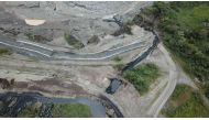 Spillage from an oil pipeline rupture is seen in Piedra Fina, Ecuador in this handout picture taken January 29, 2022. Picture taken with a drone. Nicolas Mainville/Amazon Frontlines/Handout via Reuters 