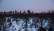 The sun sets over Central Park after a powerful Nor'easter storm hit the region in New York City, U.S., January 29, 2022. Reuters/Caitlin Ochs/File Photo
