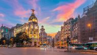 A view of Madrid city skyline.