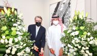 Minister of State and Chairman of Qatar Free Zones Authority (QFZA), H E Ahmad Al Sayed and Co-founder and Chairman of Global Counsel Lord Mandelson during the inauguration of Global Counsel’s new office in Msheireb, Downtown Doha.