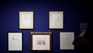 An installation showing works related to the literary masterpiece, The Little Prince, by French writer Antoine de Saint Exupery is seen during the exhibition 