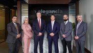 Officials of Elegancia Facilities Management, in Doha, recently.