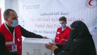 One of the beneficiaries receiving the relief aid.