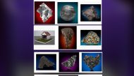 Collage of some of the lots in 'Deep Impact: Martian, Lunar and Other Rare Meteorites' auction 
