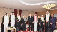 President of the People’s Democratic Republic of Algeria H E Abdelmadjid Tebboune, during a meeting with QBA Chairman Sheikh Faisal bin Qassim Al Thani and other members of the Qatari Businessmen Association. 
