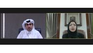 UN Senior Stakeholders Advisor and Country Manager of the Global Compact in Qatar and Kuwait Rabaa Hassan Al Juma and Qatar Chamber General Manager Saleh bin Hamad Al Sharqi during the event.