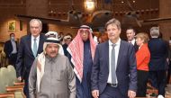 Vice Chancellor and the Minister for Economic Affairs and Climate Action in the Federal Republic of Germany H E Robert Habeck with QBA Chairman Sheikh Faisal bin Qassim Al Thani and other officials and members of QBA. 