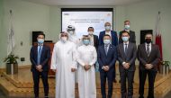 Officials during the opening of the Huawei ICT Academy Lab at the Community College of Qatar recently.  