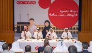 Oredoo officials and Qatari influencers during the press meet. 