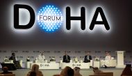 Officials at the Doha Forum. Pic: Twitter / DohaForum 