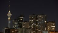 Milad Tower is pictured after the lights were turned back on after Earth Hour in Tehran, Iran, March 26, 2022. Majid Asgaripour
