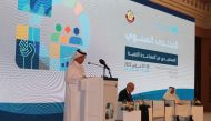 Minister of State for Foreign Affairs H E Sultan bin Saad Al Muraikhi addressing the Annual Forum of Beneficiaries of Technical Assistance, held by the State of Qatar and UNOCT, yesterday.