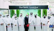 Officials launching Carrefour Qatar’s first aquaponic farm in its retail store at City Center Mall.