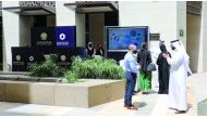 Officials and visitors at  the pavilion of ministry.