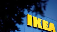 The company's logo is seen outside of an IKEA Group store in Saint-Herblain near Nantes, France, March 22, 2021. REUTERS/Stephane Mahe

