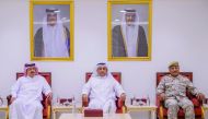 Chief of Staff of Qatar Armed Forces H E Staff Lieutenant General (Pilot) Salem bin Hamad bin Aqeel Al Nabit during a visit to the Joaan bin Jassim Academy for Defence and Security Studies, yesterday.