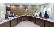Assistant Foreign Minister H E Lolwah bint Rashid Al Khater meeting with Ambassadors of Germany to Qatar H E Dr. Claudius Fischbach and to Afghanistan H E Markus Potzel.
