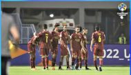 Al Sadd's players during match against Al Faisaly on Wednesday.