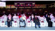 Prime Minister and Minister of Interior H E Sheikh Khalid bin Khalifa bin Abdulaziz Al Thani; Deputy Prime Minister and Minister of State for Defence Affairs H E Dr. Khalid bin Mohamed Al Attiyah; Minister of Education and Higher Education H E Buthaina bint Ali Al Jabr Al Nuaimi; and others attending the DI graduation. 