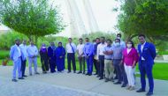 H E Zamshari Shaharan, Malaysian Ambassador to Qatar, and other officials during their visit to Qur'anic Botanic Garden.