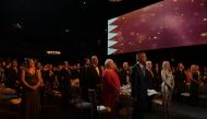 Participants during a ceremony held to mark 50th anniversary of Qatar US diplomatic relationship.