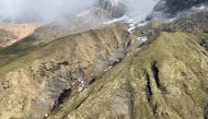 A general view of a Tara Air plane crash site during the rescue operation at Thasang, Nepal May 30, 2022. Fishtail Air Pvt Ltd Captain Nikalas Fjellgren/Handout via REUTERS