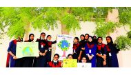 MES students participating in an activity to mark World Environment Day.