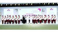 President of Pre-University Education at Qatar Foundation Abeer Al Khalifa with other officials and graduates. PIC: Rajan Vadakkemuriyil
