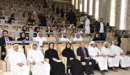 Minister of Education and Higher Education H E Buthaina bint Ali Al Jabr Al Nuaimi during the national consultative meeting for Qatar in preparation for the Education Transformation Summit.