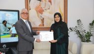 Al Anoud Hassan Darwish, Acting Executive Director of Dreama, with Aoun Zureikat, Operations Manager at Ali Bin Ali Luxury Company.