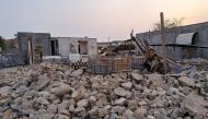 A general view shows destruction in the wake of an earthquake in Sayeh Khosh village in Hormozgan, Iran, July 2, 2022. ISNA/WANA (West Asia News Agency) via REUTERS