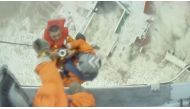 Rescuers lift a crew member of a sinking vessel into a helicopter, after it snapped in two as tropical storm Chaba passed through, according to authorities, in waters off Hong Kong, China in this screen grab taken from a video July 2, 2022. Hong Kong Government Flying Service/Handout via REUTERS