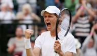 July 3, 2022 Italy's Jannik Sinner celebrates winning his fourth round match against Spain's Carlos Alcaraz REUTERS/Matthew Childs