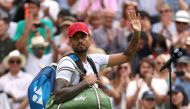 Australia's Nick Kyrgios celebrates after winning his fourth round match against Brandon Nakashima of the U.S. REUTERS/Paul Childs