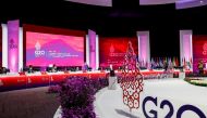 Head of delegates prepare for a meeting on the last day of the G20 finance ministers and central bank governors meeting in Jakarta, Indonesia, February 18, 2022. Mast Irham / Pool via REUTERS/File Photo