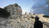 Rescue operation is underway after a missile strike, amid Russia's invasion of Ukraine, at a location given as Chasiv Yar, Ukraine, in this handout image released July 10, 2022. Donetsk region governor Pavlo Kyrylenko